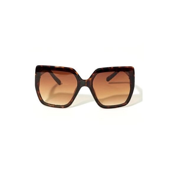 Feeling Catty Oversized‎ Rhinestone Detail Sunglasses Tortoise main image 7